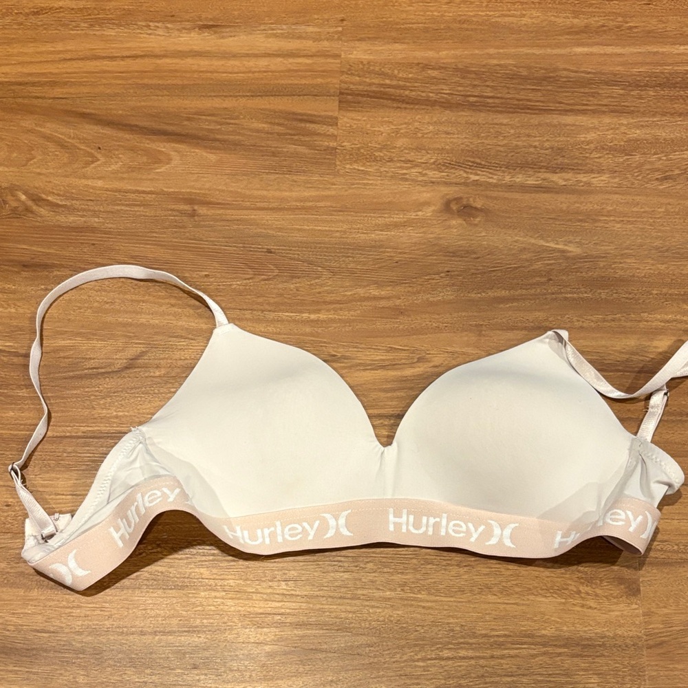Hurley Women's Cream Bra with Logo Band